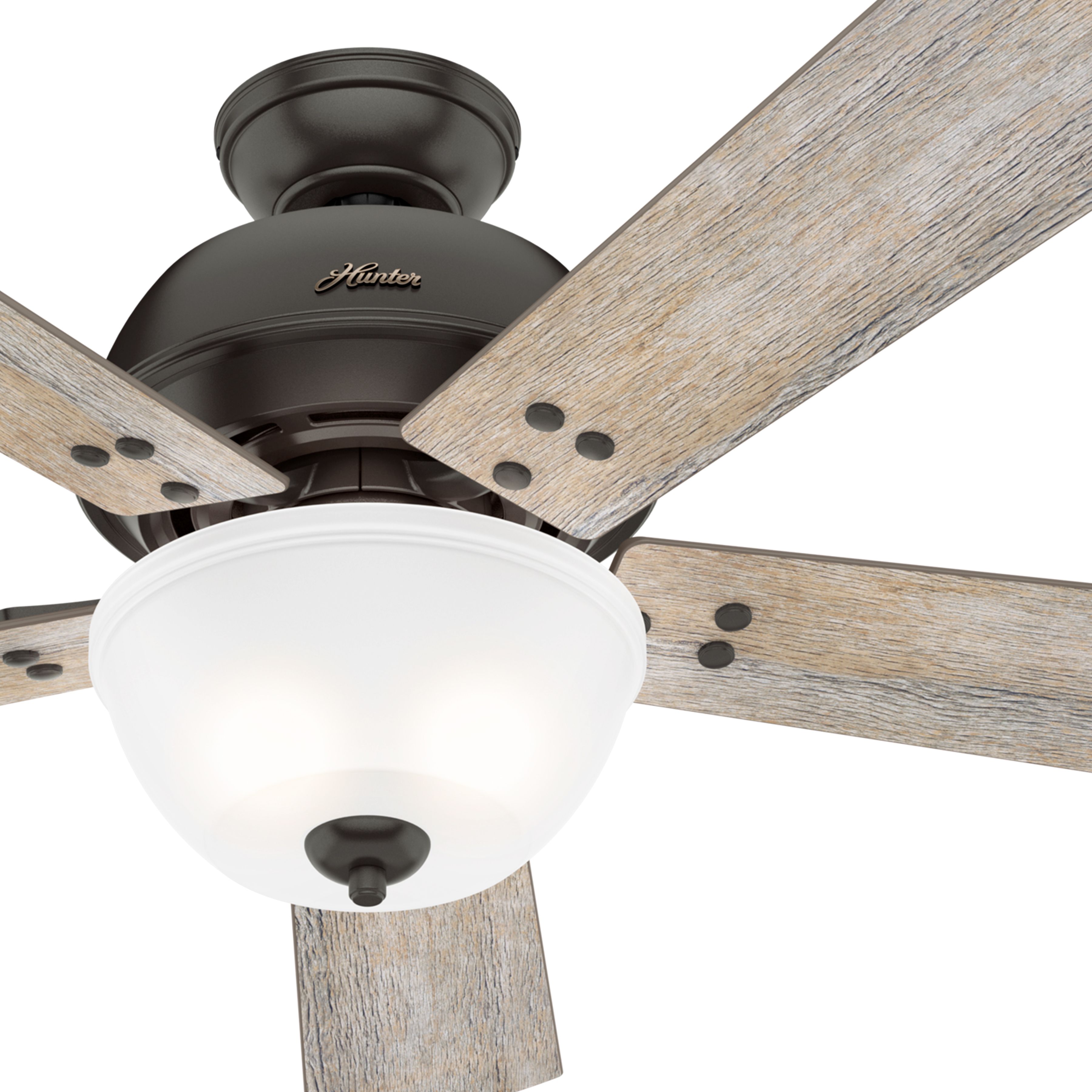 Hunter Fan 52 in. Casual Noble Bronze Indoor Ceiling Fan with Light Kit and Remote Control (Certified Refurbished)