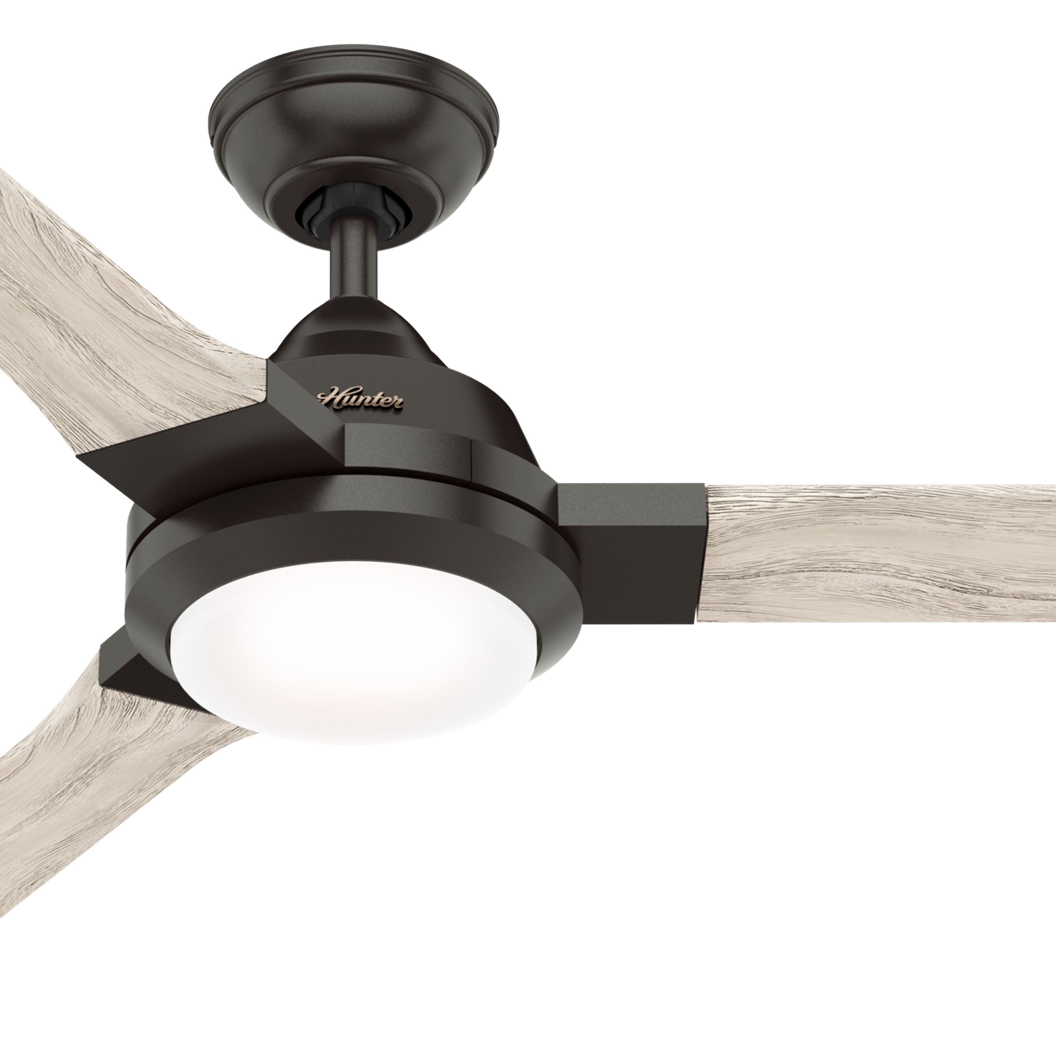 Hunter Fan 54 inch Contemporary Noble Bronze Finish Indoor Ceiling Fan with Light Kit (Certified Refurbished)
