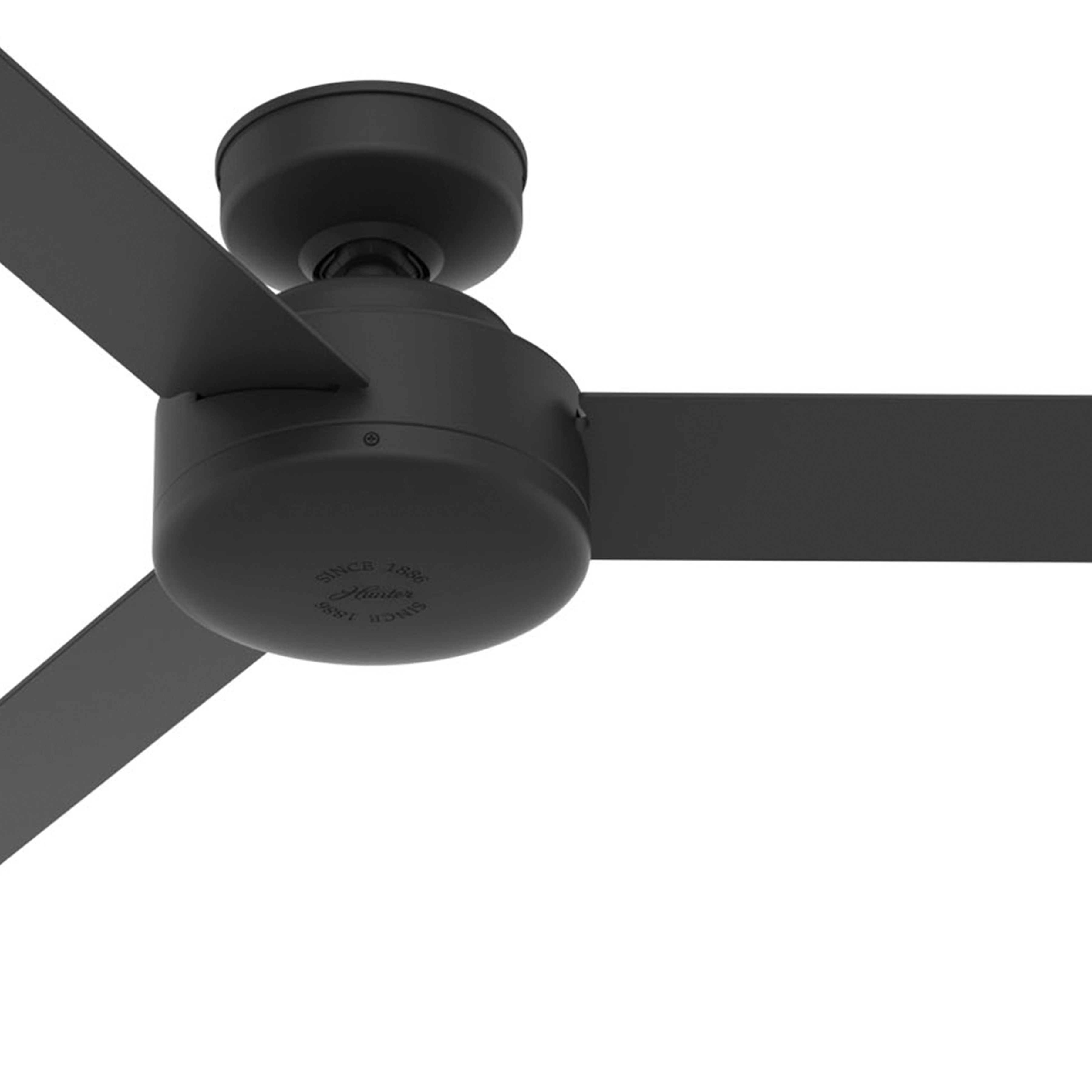 Hunter Fan 52 inch Contemporary in Matte Black Indoor Ceiling Fan with 3 Blades (Certified Refurbished)