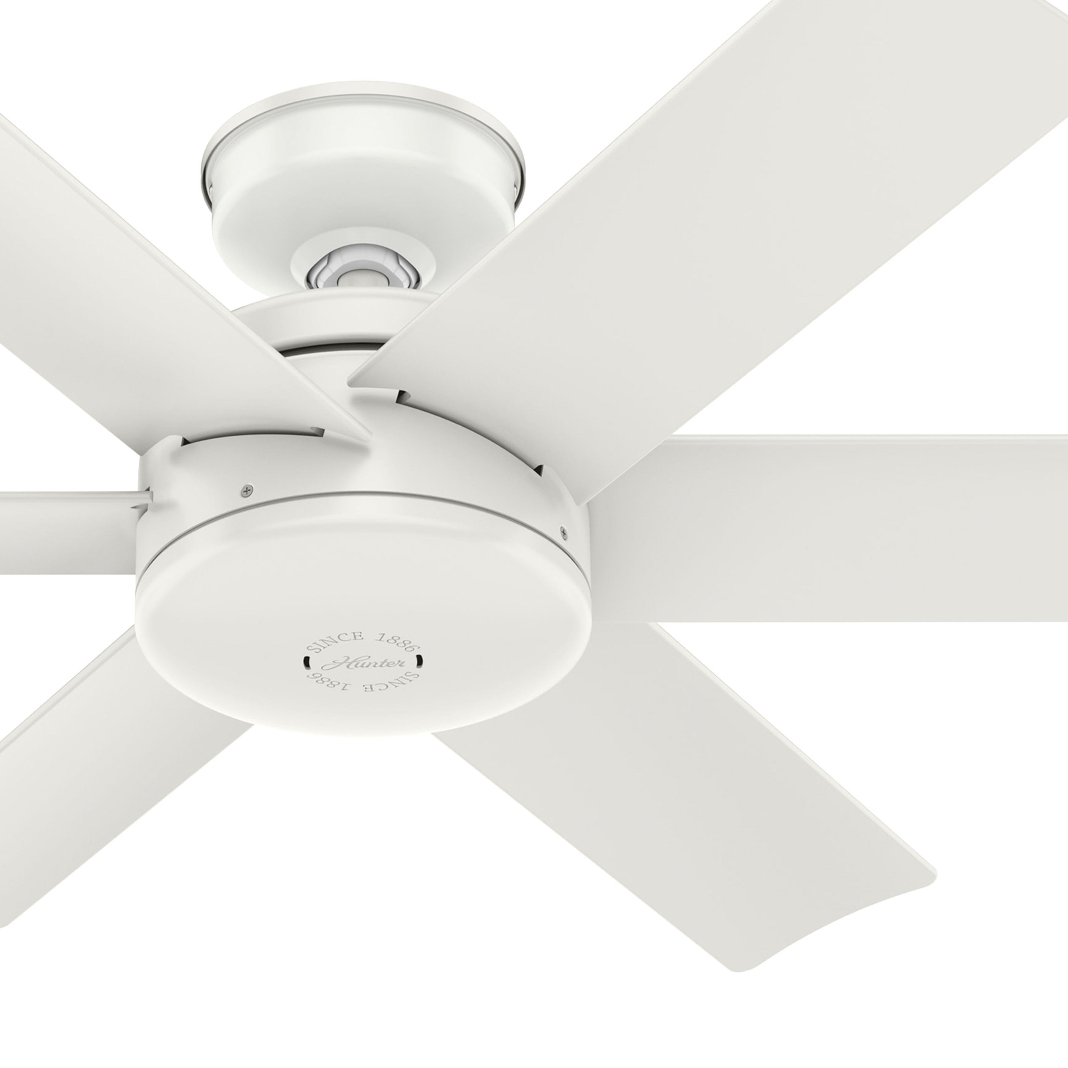 Hunter Fan 44 inch Casual Fresh White Outdoor Ceiling Fan with 6 Blades (Certified Refurbished)