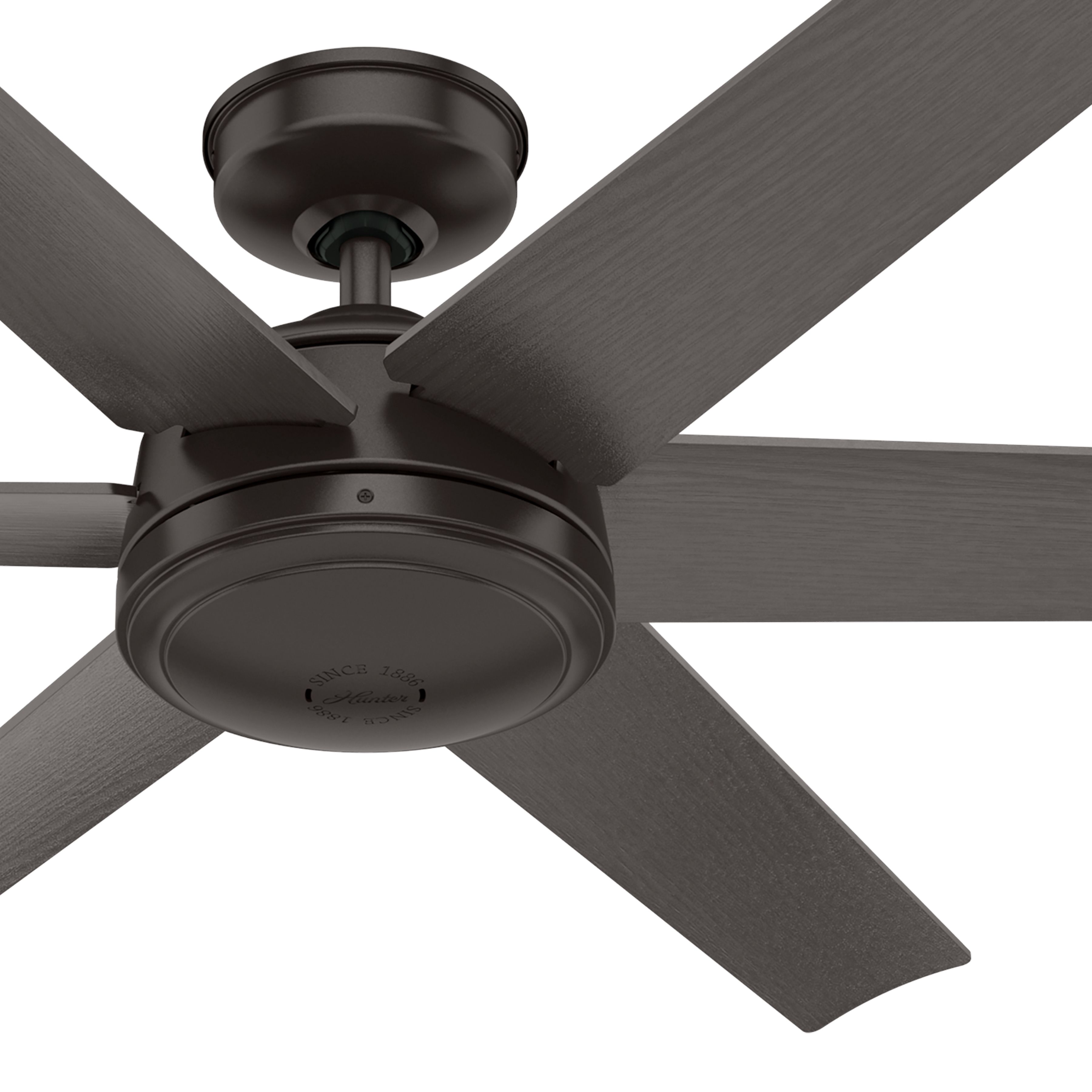 Hunter Fan 52 inch Casual Noble Bronze Outdoor Ceiling Fan with 6 Blades (Certified Refurbished)