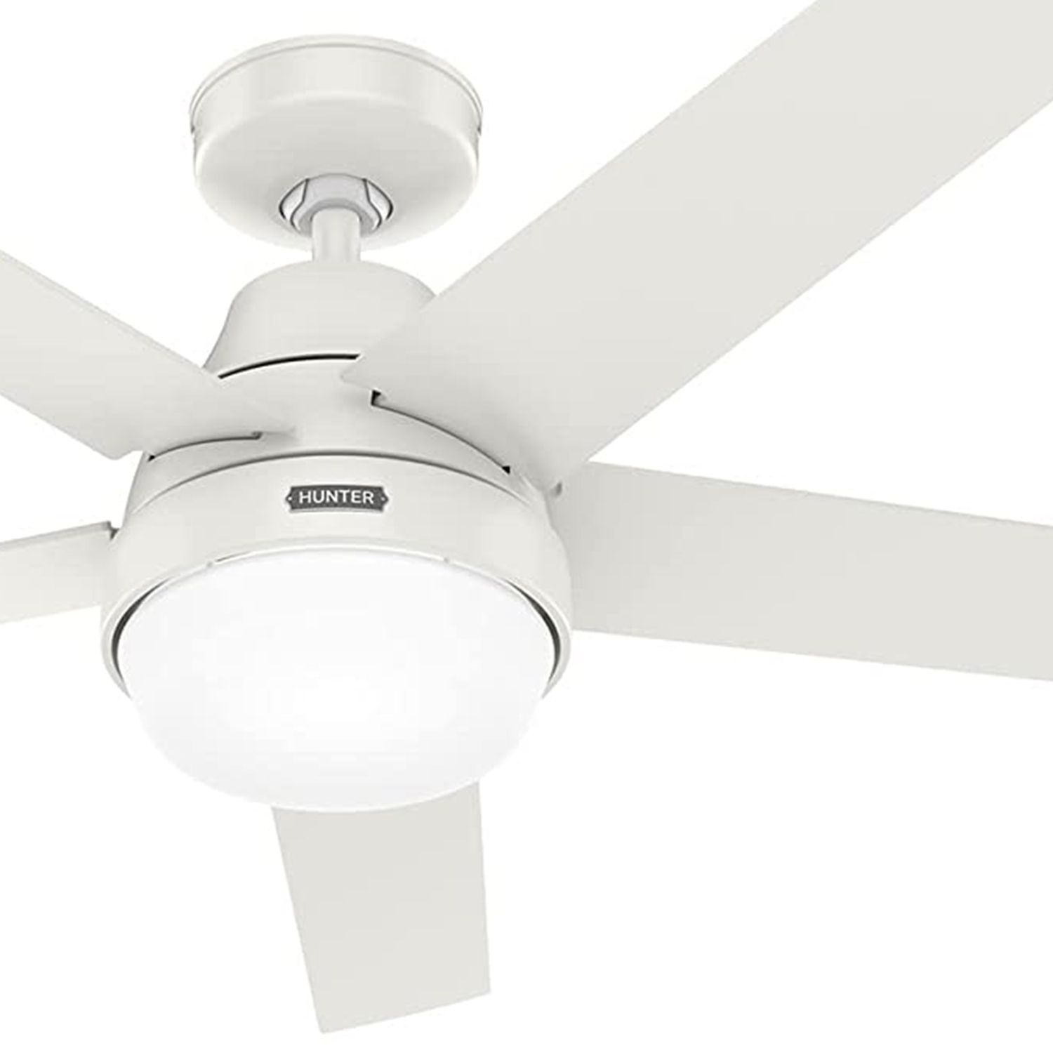 Hunter Fan 52 inch Casual Fresh White Indoor Ceiling Fan with LED Light and Remote Control (Certified Refurbished)
