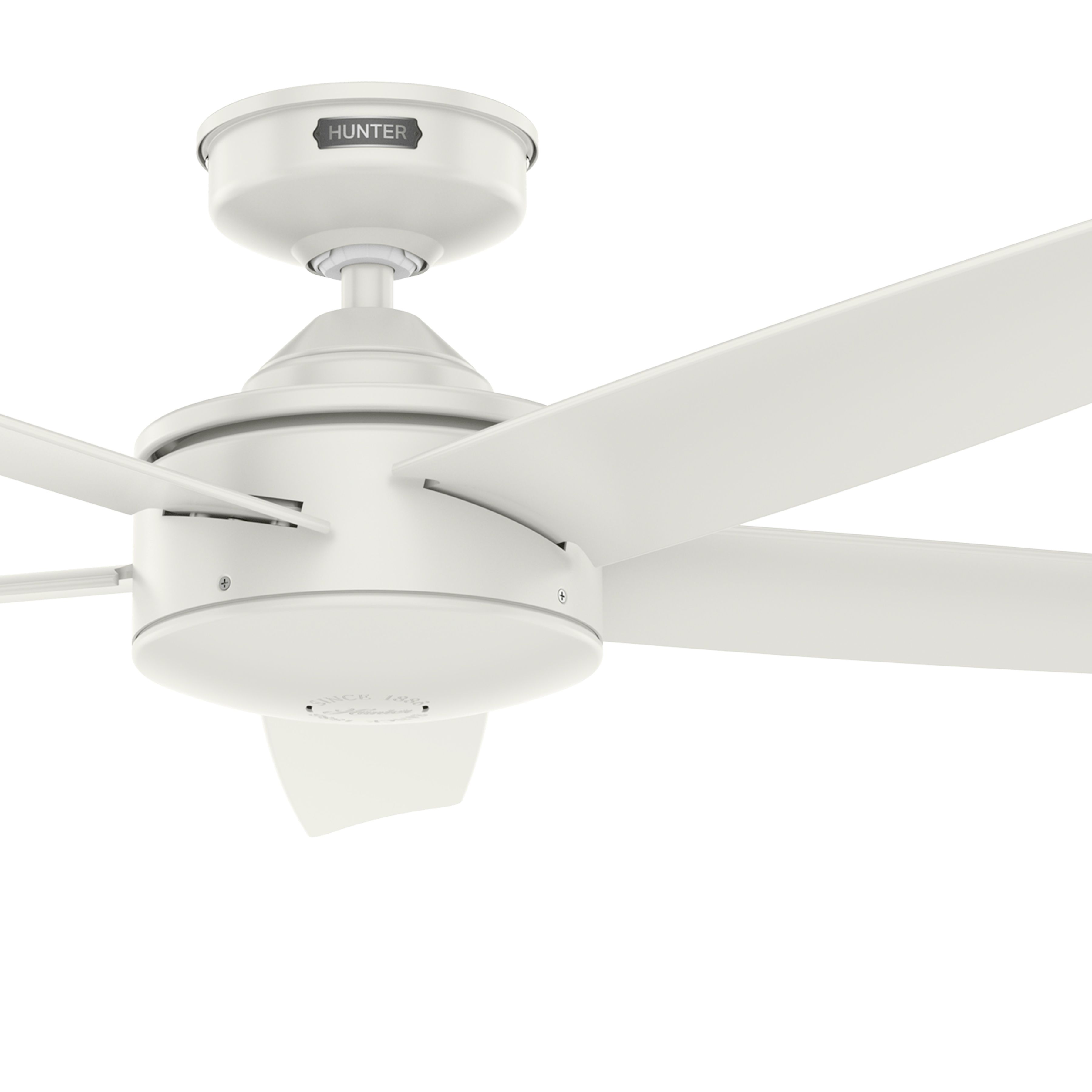 Hunter Fan 52 inch Casual Fresh White Outdoor Ceiling Fan with 5 Blades (Certified Refurbished)