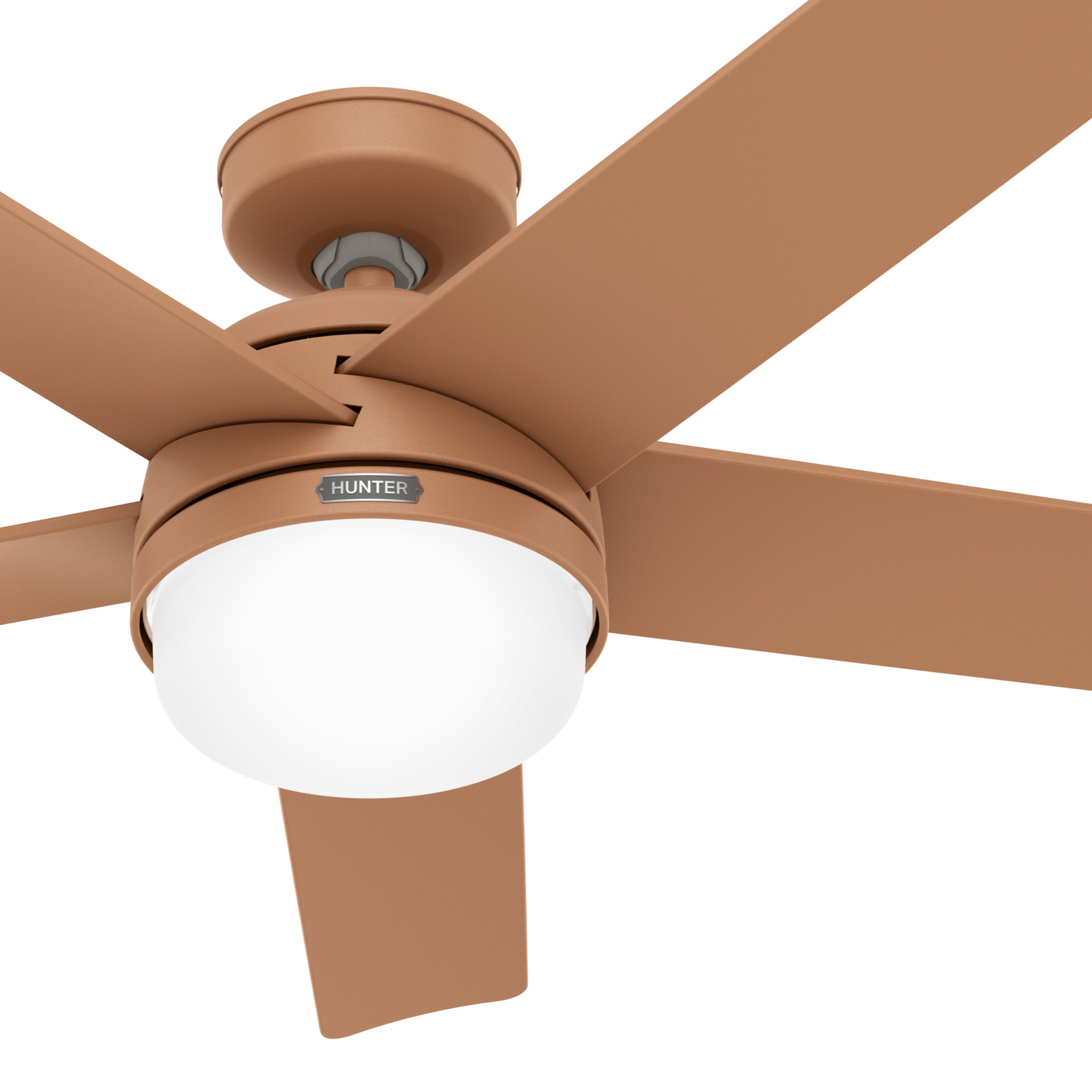 Hunter Fan 52 inch Casual Terracotta Outdoor Ceiling Fan with LED Light Kit and Remote Control (Certified Refurbished)