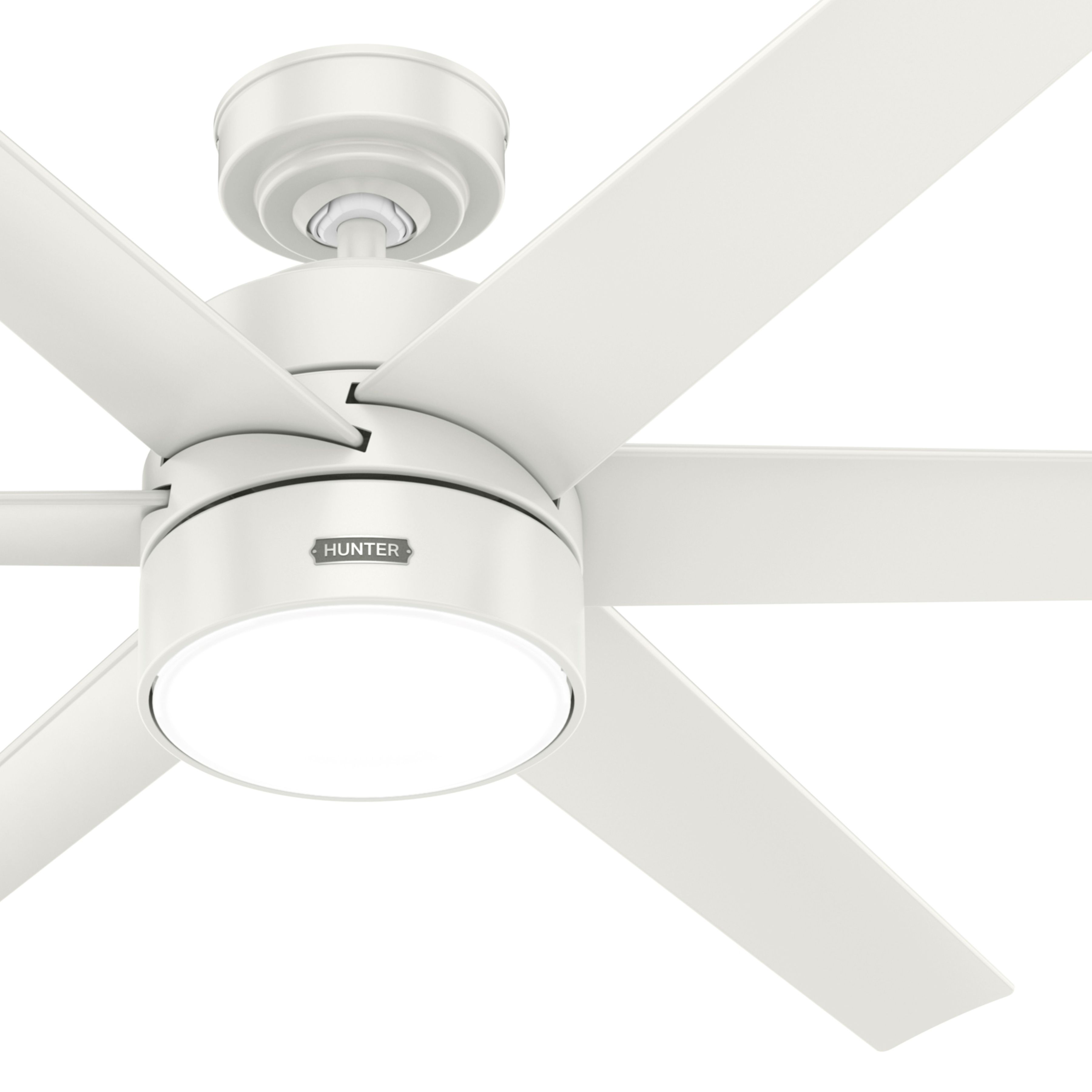 Hunter Fan 60 inch Casual Fresh White Outdoor Ceiling Fan with LED Light Kit (Certified Refurbished)