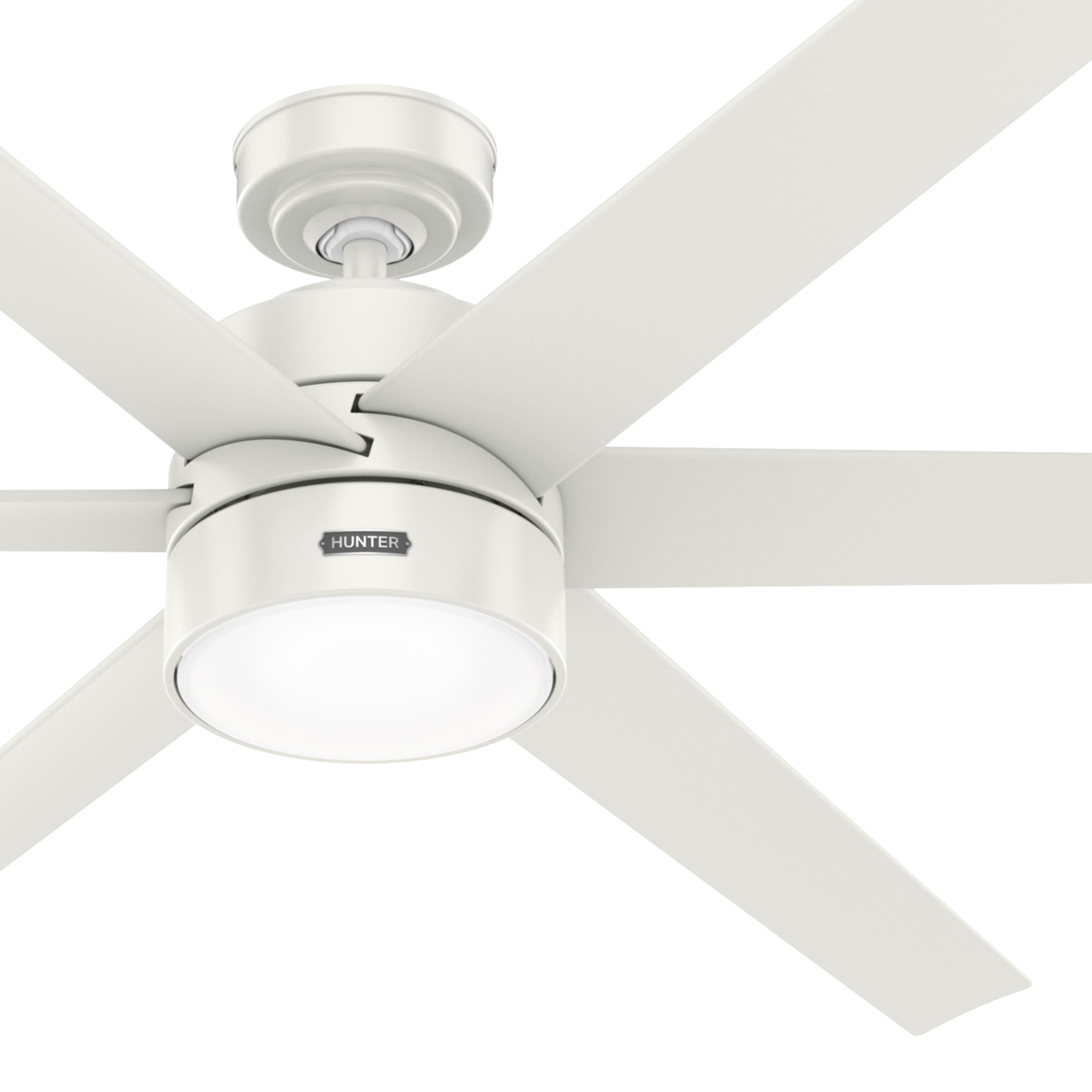 Hunter Fan 72 inch Casual Fresh White Outdoor Ceiling Fan with LED Light Kit (Certified Refurbished)