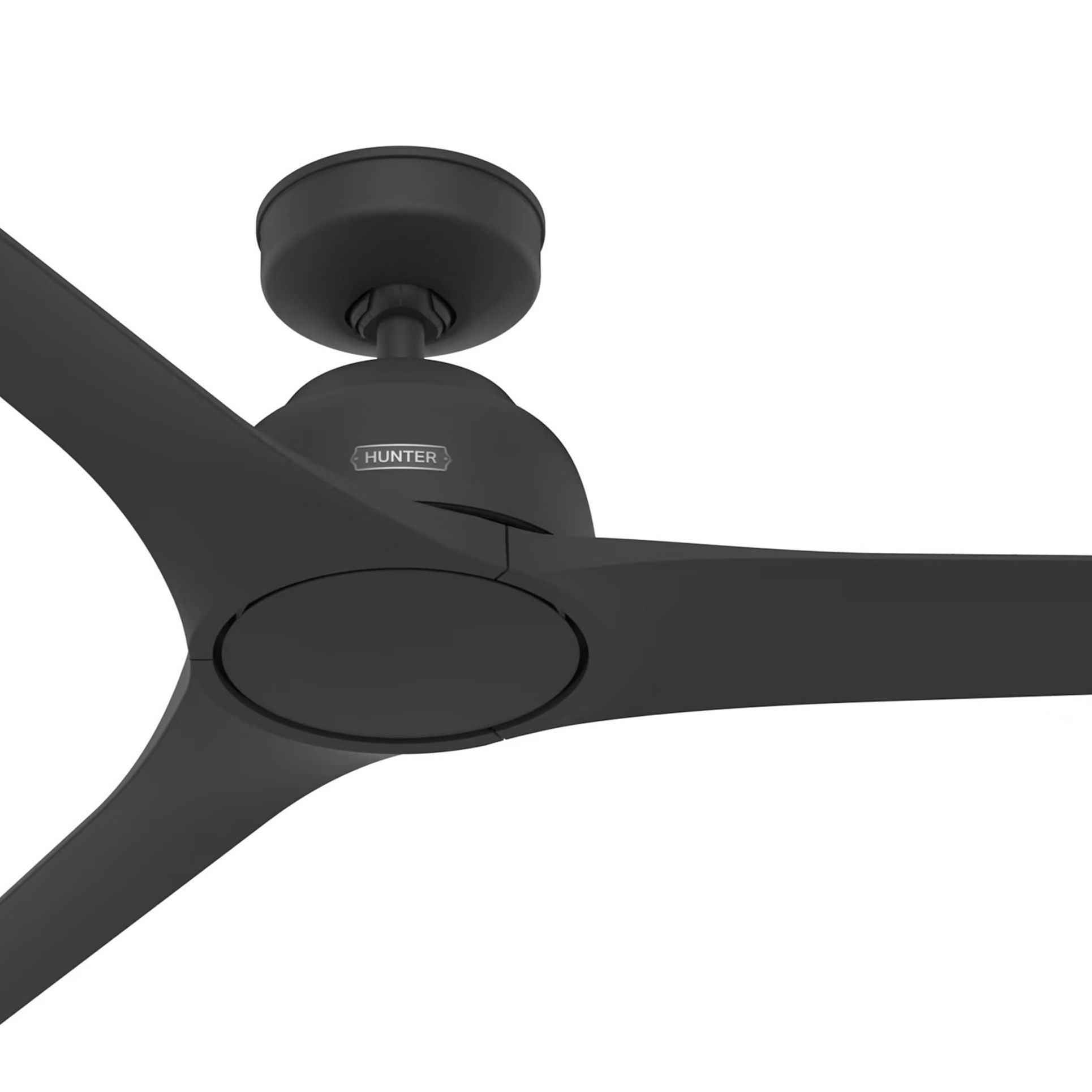 Hunter Fan 52 inch Casual Matte Black Outdoor Ceiling Fan with 3 Blades (Certified Refurbished)