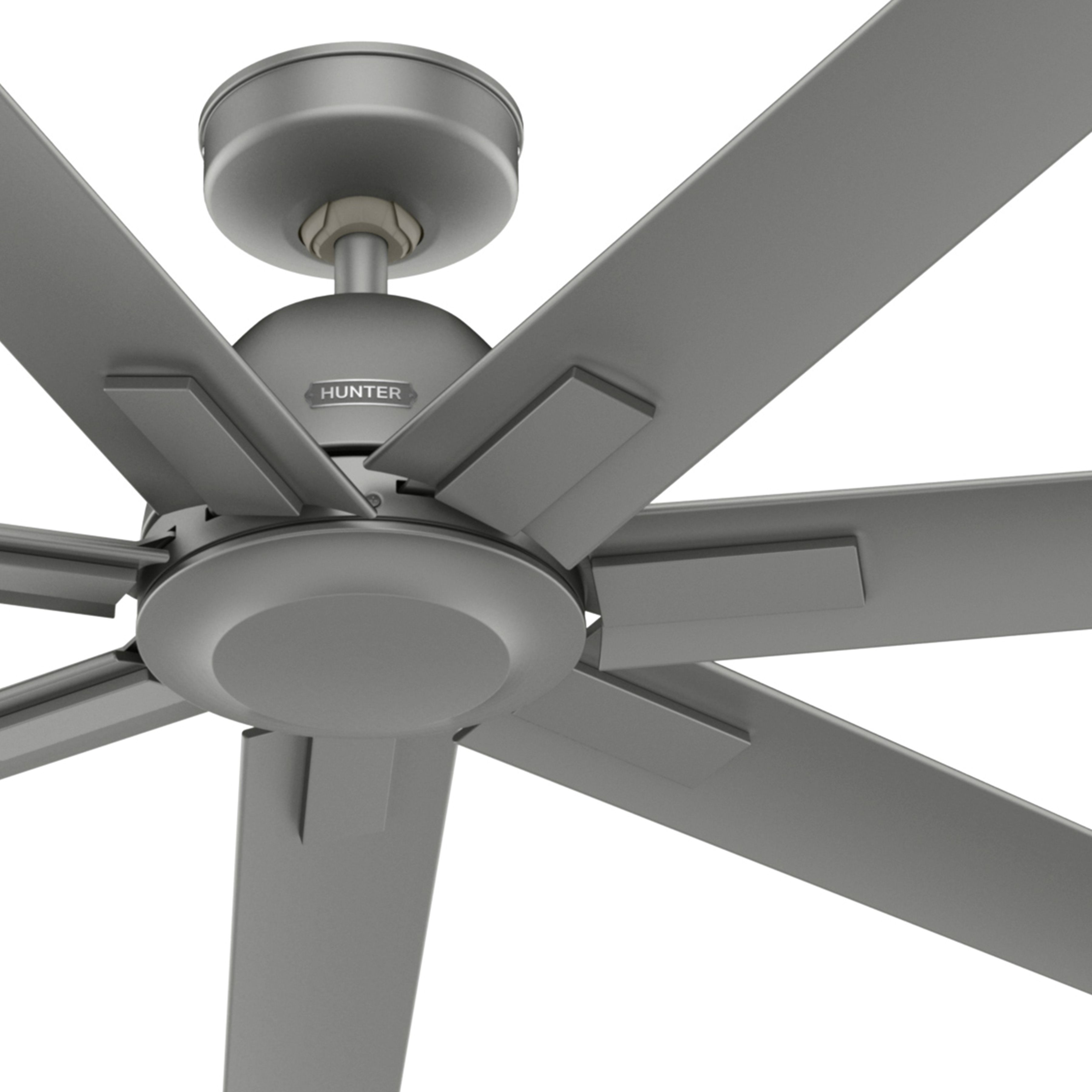 Hunter Fan 60 inch Outdoor Casual Matte Silver Ceiling Fan with 7 Blades (Certified Refurbished)