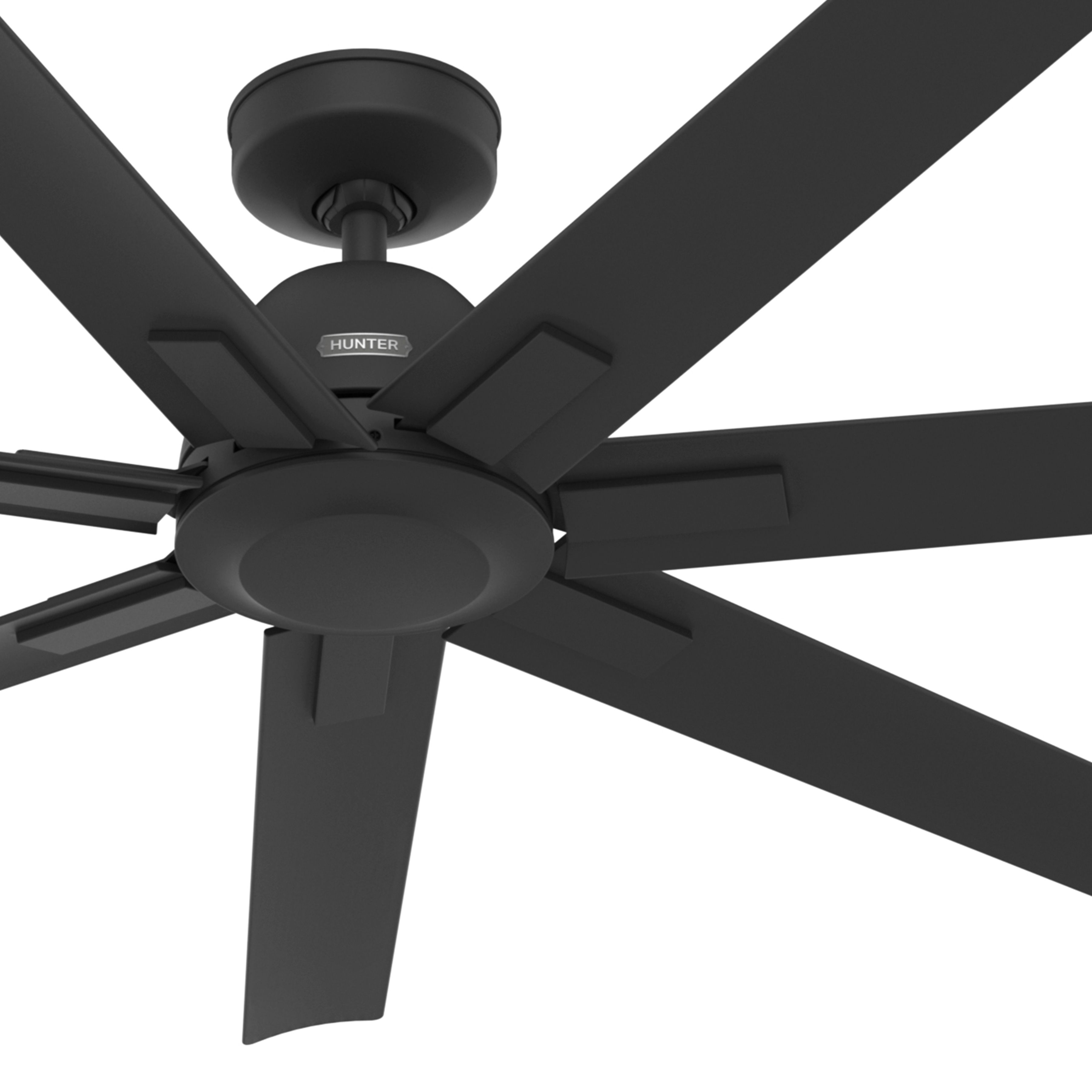 Hunter Fan 60 inch Casual Matte Black Outdoor Ceiling Fan with 7 Blades (Certified Refurbished)