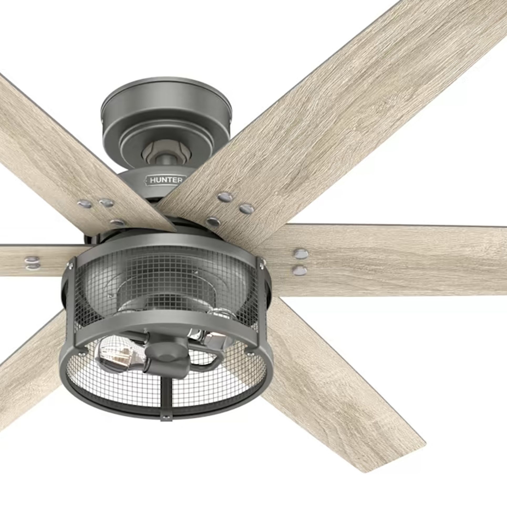 Hunter Fan 52 inch Indoor Casual Matte Silver Ceiling Fan with Light Kit and Remote Control (Certified Refurbished)