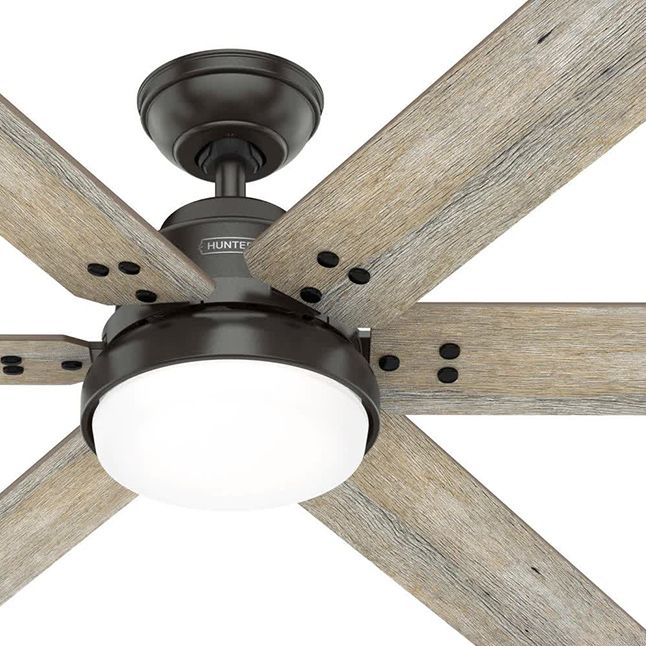 Hunter Fan 60 inch Casual Noble Bronze Indoor/Outdoor Ceiling Fan with LED Light Kit and Remote Control (Certified Refurbished)