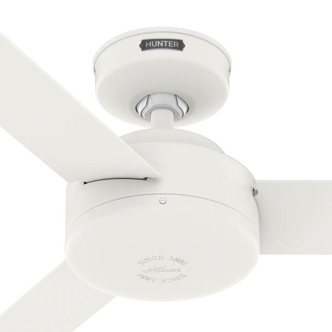 Hunter Fan 44 inch Casual Matte White Indoor Ceiling Fan with 3 Blades (Certified Refurbished)
