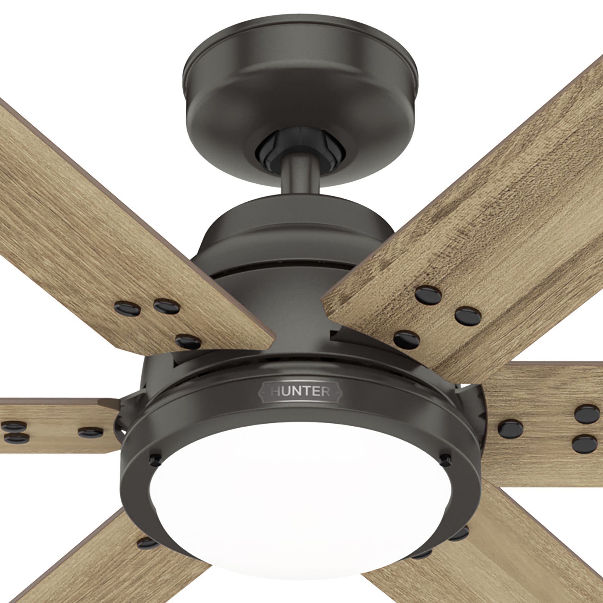 Hunter Fan 60 inch Casual Noble Bronze Indoor Ceiling Fan with LED Light Kit (Certified Refurbished)