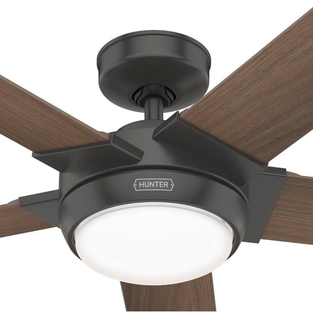 Hunter Fan 52 inch Casual Noble Bronze Indoor/Outdoor Ceiling Fan with LED Light Kit and Remote Control (Certified Refurbished)
