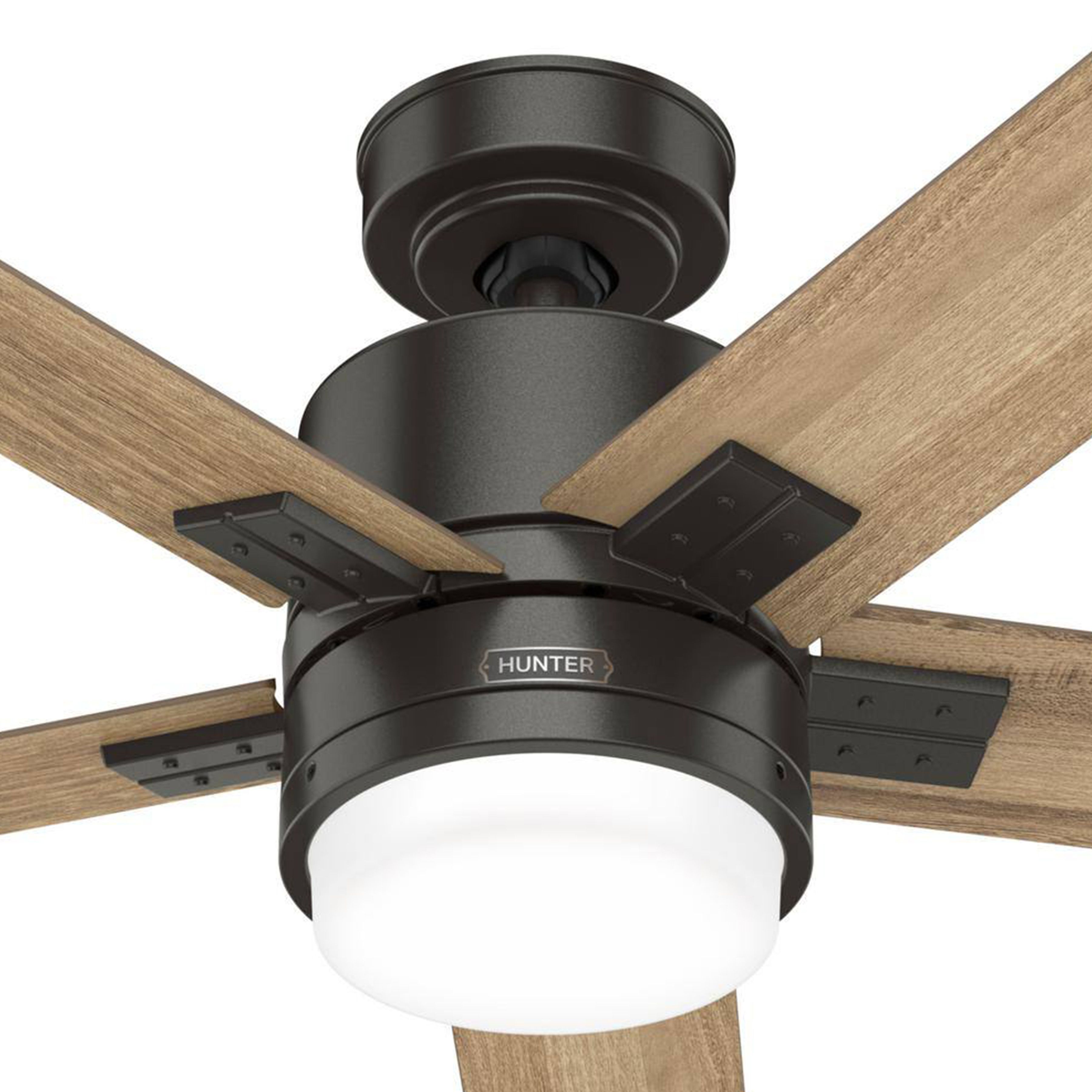 Hunter Fan 52 Inch Noble Bronze Indoor Ceiling Fan with Light and Remote Control for Bedroom, Office, Kitchen (Certified Refurbished)