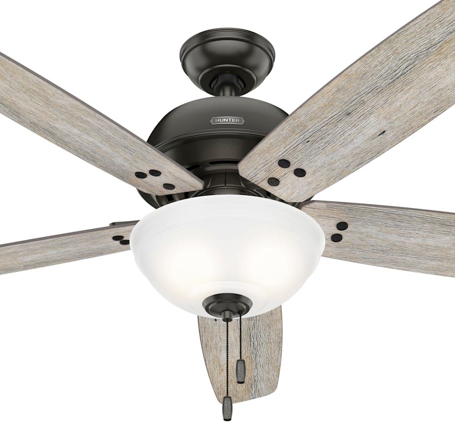 Hunter Fan 60 inch Casual Noble Bronze Indoor Ceiling Fan with LED Light Kit and Pull Chain (Certified Refurbished)
