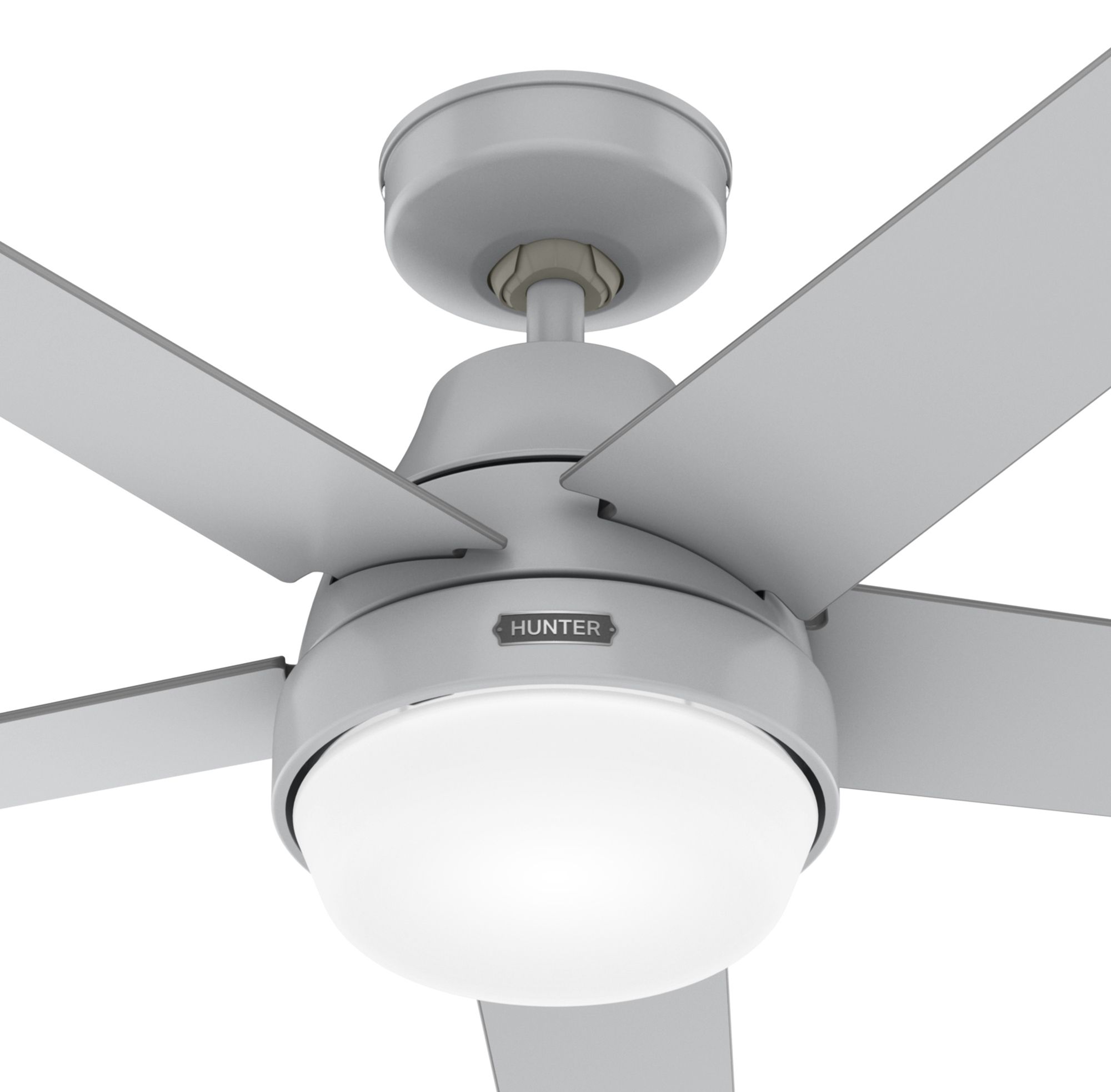 Hunter Fan 52 inch Casual Dove Grey Indoor Ceiling Fan with LED Light Kit and Remote Control (Certified Refurbished)