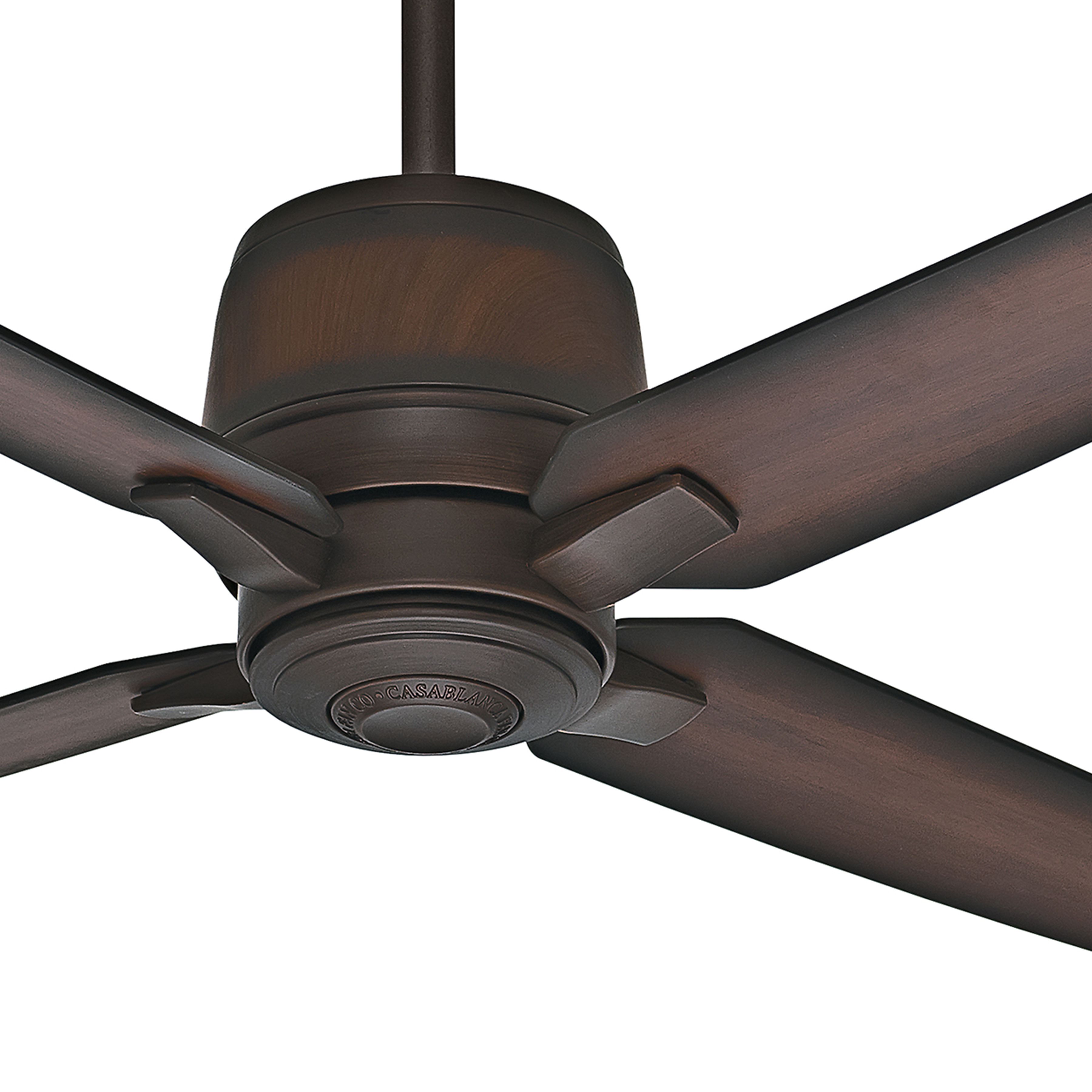 Casablanca Fan 54 inch Brushed Cocoa Finish Contemporary Ceiling Fan with 4 Burnished Mahogany Blades (Certified Refurbished)