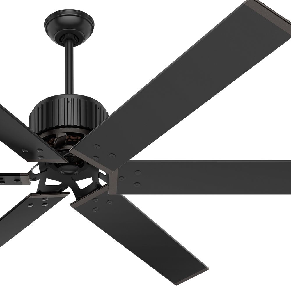 Hunter Fan 72 inch Contemporary Ceiling Fan with 6 Aluminum Fan Blades, Matte Black Finish (Certified Refurbished)