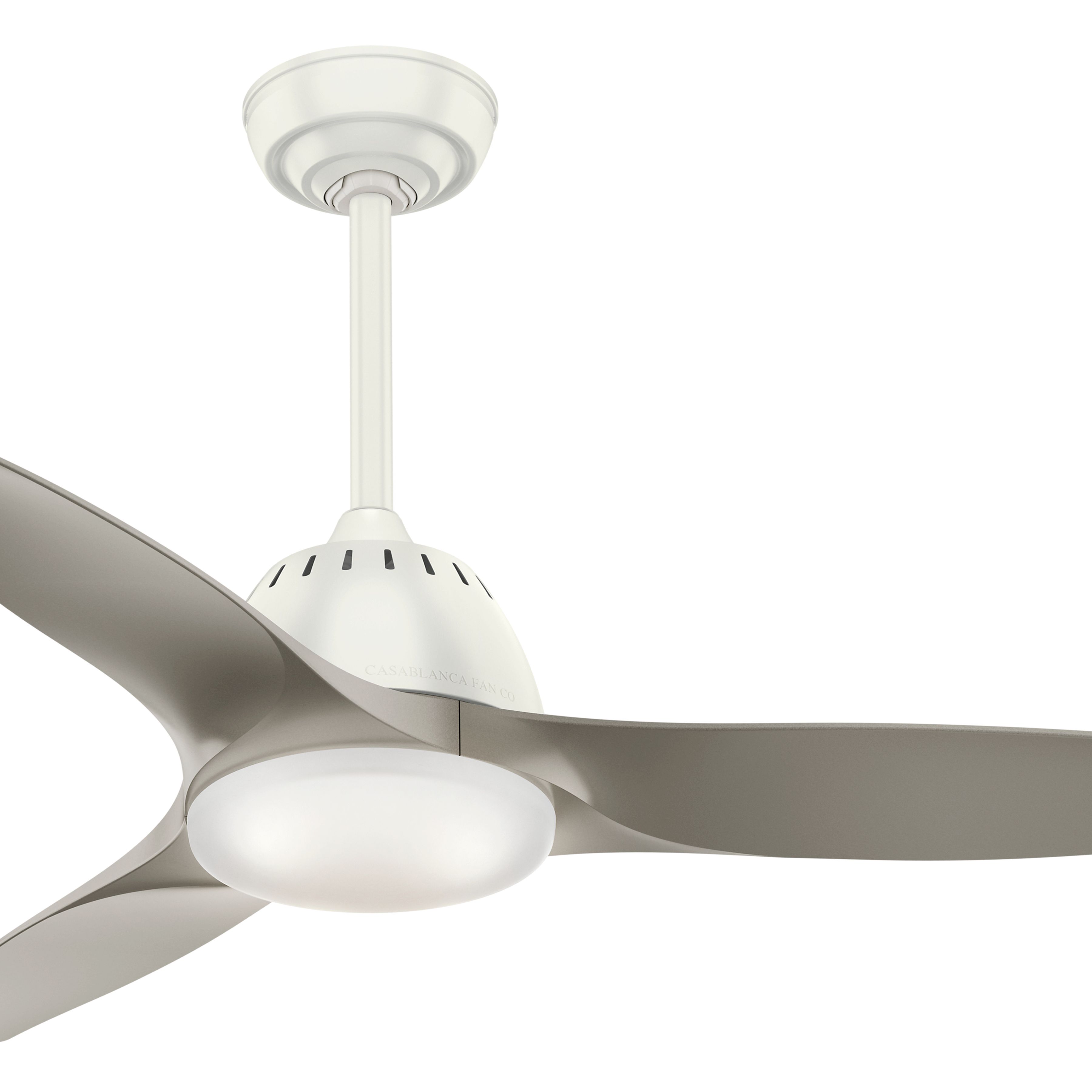 Casablanca Fan 44 inch Contemporary Fresh White Ceiling Fan with LED Light Kit and Remote Control (Certified Refurbished)