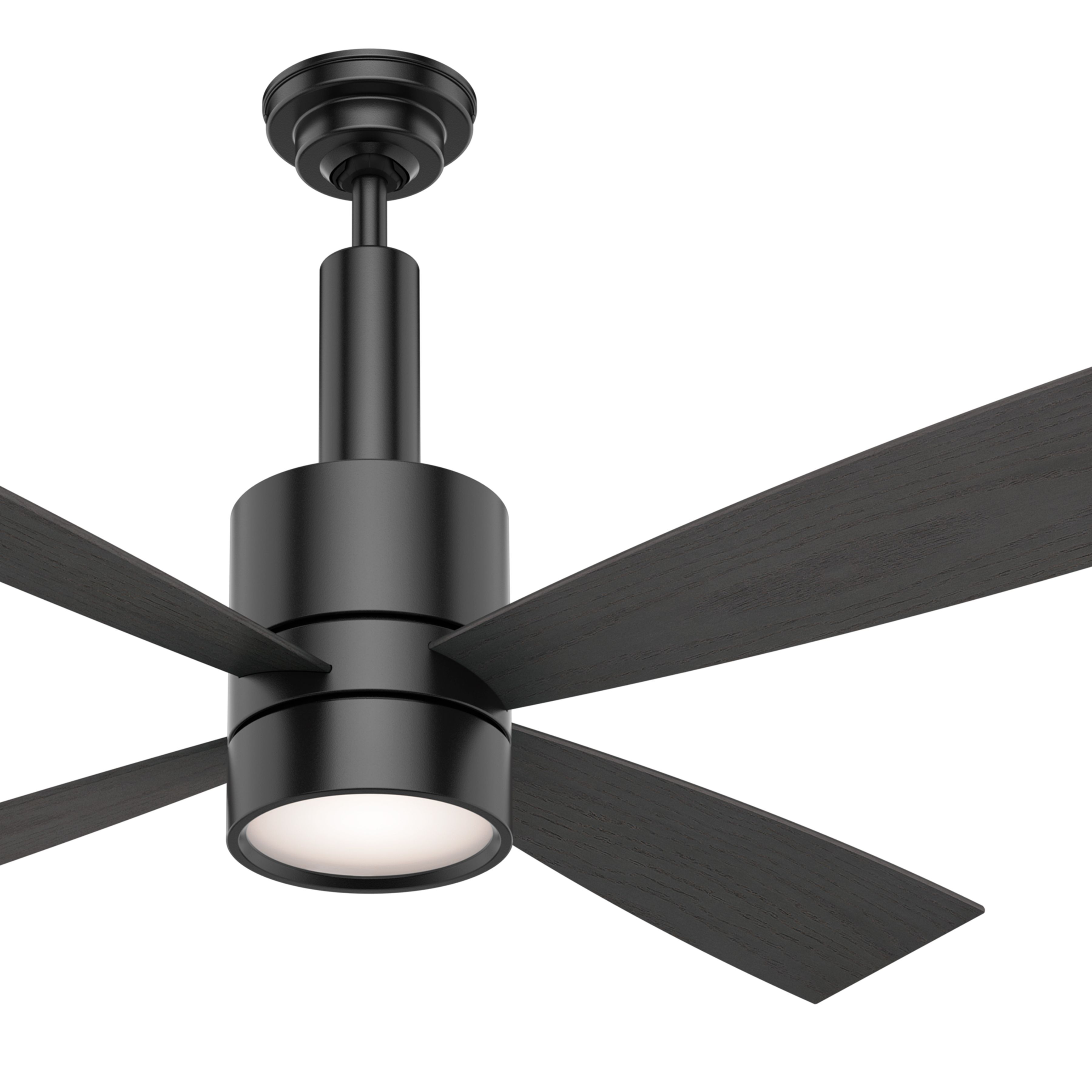 Casablanca Fan 54 inch Contemporary Matte Black Indoor Ceiling Fan with Light Kit (Renewed)