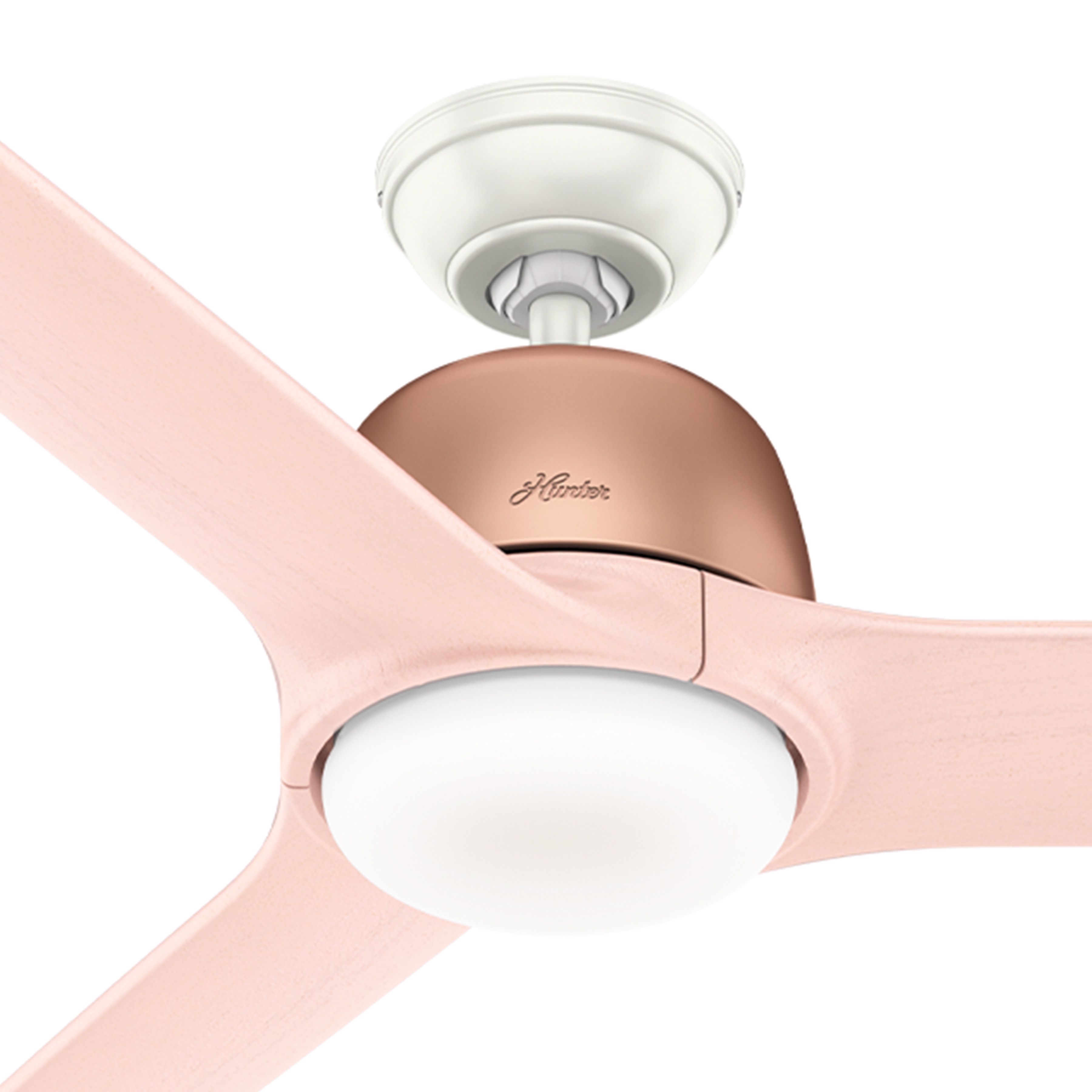 Hunter Fan 54 Inch Satin Copper Indoor Ceiling Fan with LED Light and Remote Control for Bedroom, Living Room/Family Room, Office, Basement, Kitchen (Certified Refurbished)