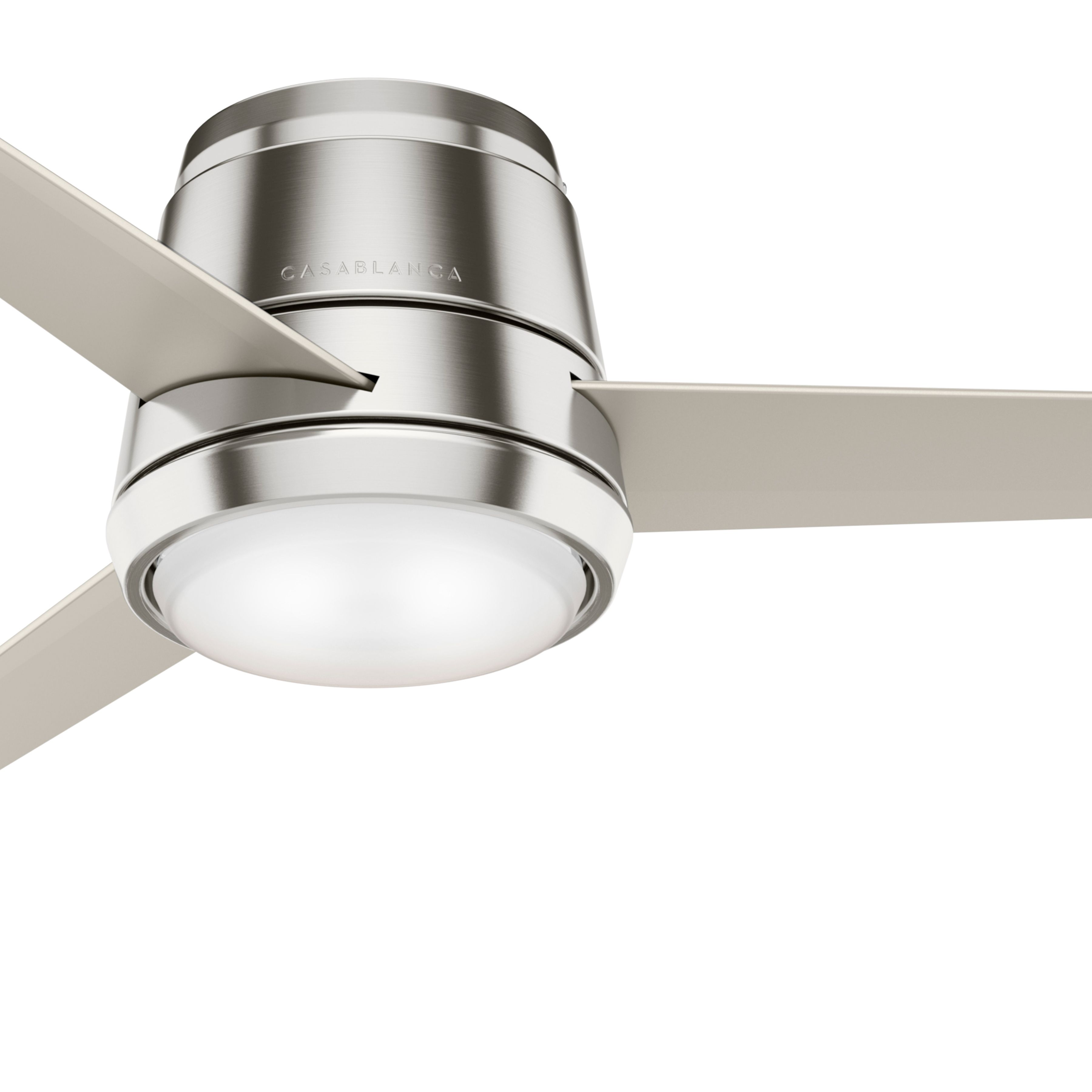 Casablanca Fan 44 in Brushed Nickel Indoor Ceiling Fan with Light Kit, 3 Blades (Certified Refurbished)