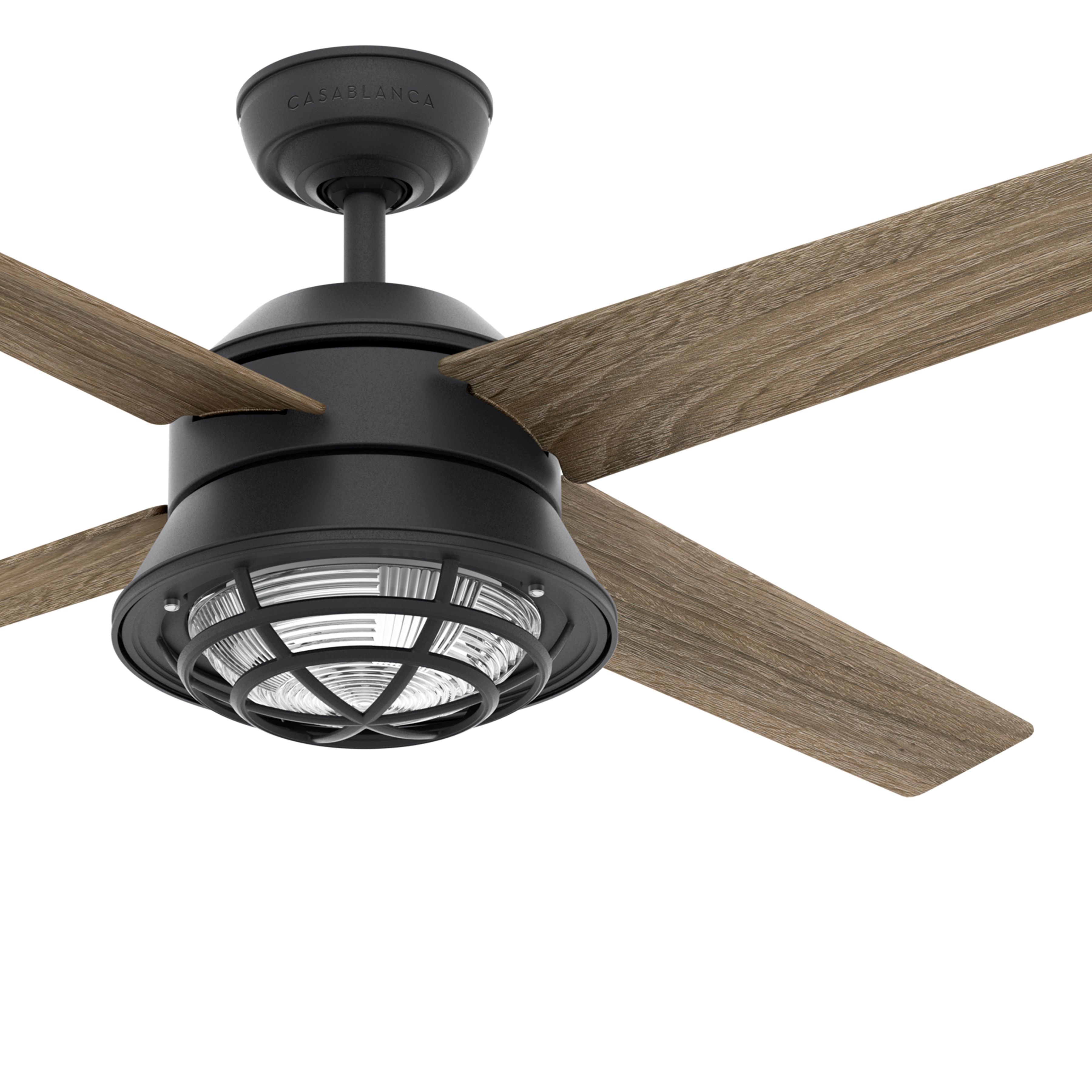 Casablanca Fan 54 inch Contemporary Natural Iron Indoor/Outdoor Ceiling Fan with Light Kit and Remote Control (Renewed)