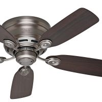 Hunter Fan 42 inch Hugger Ceiling Fan in Antique Pewter with 5 Dark Walnut Reversible Fan Blades (Certified Refurbished)