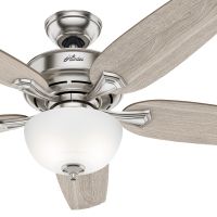 Hunter Fan 54 inch Casual Brushed Nickel Indoor Ceiling Fan with Light Kit and Remote Control (Certified Refurbished)