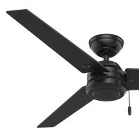 Hunter 52 in. Outdoor Industrial Ceiling fan in Matte Black, 3-Blade (Certified Refurbished)