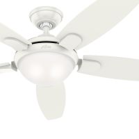 Hunter Fan 54 inch Contemporary Fresh White Ceiling Fan with LED Lights and Remote Control (Certified Refurbished)
