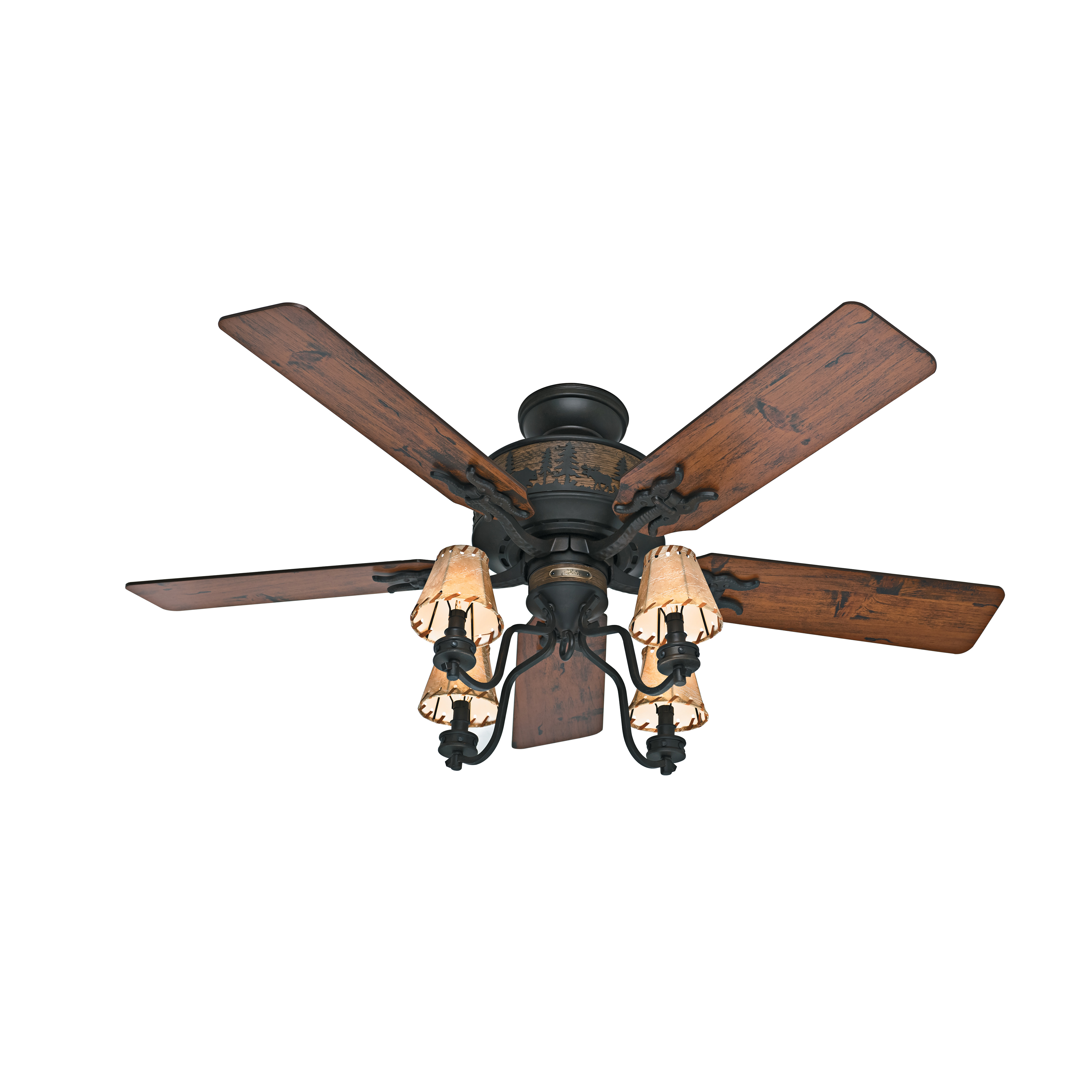 Ceiling Fan With Fabric Lamp Shades
